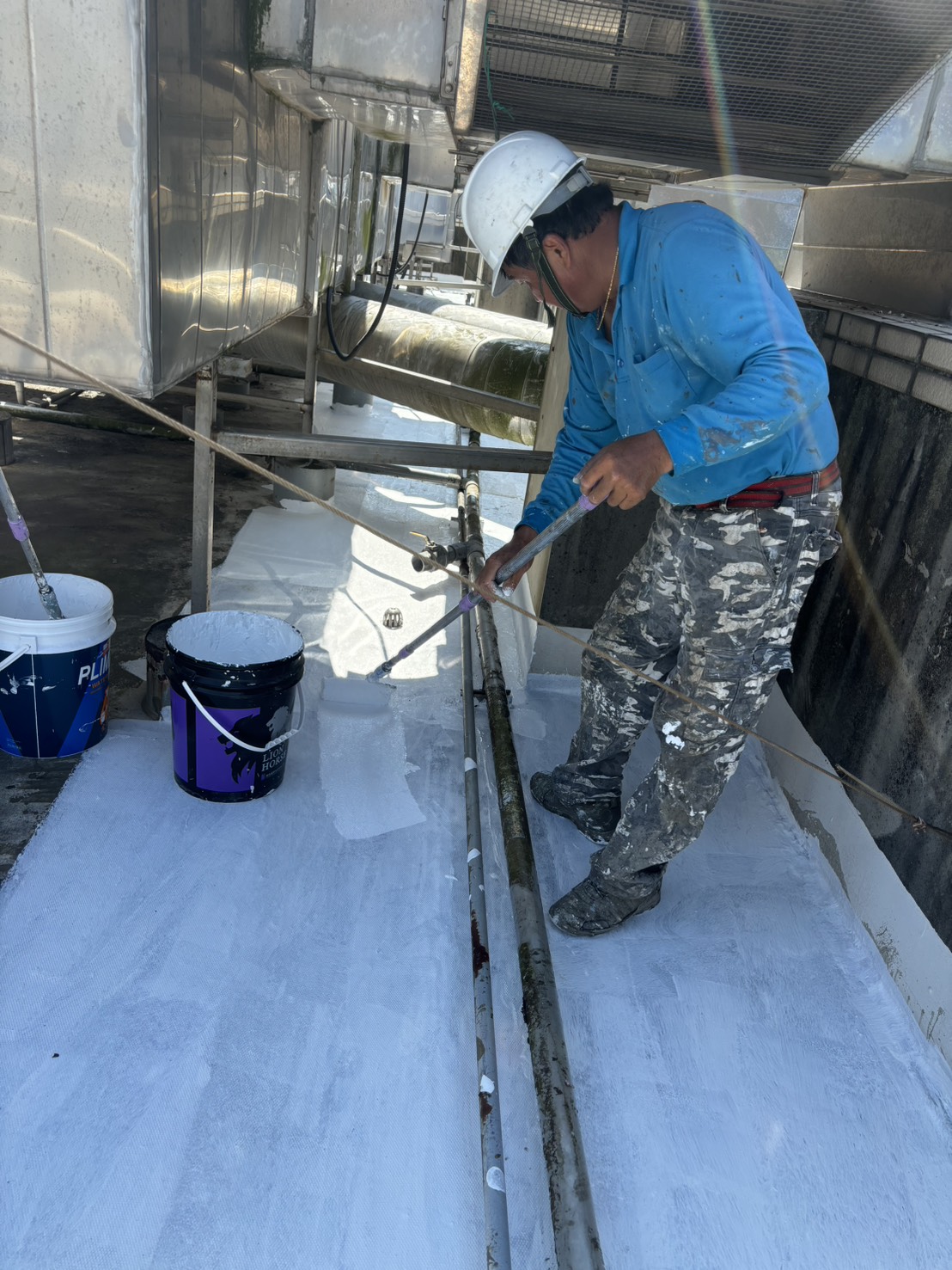 新竹屋頂防水-屋頂PU防水塗膜工程